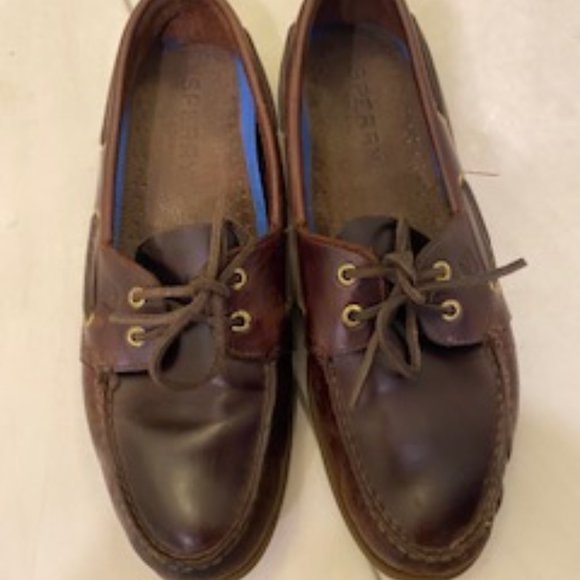 Clear Out- VGUC Sperry Leeward 2-Eye Yacht Club Boat Shoe size 12 in Amaretto - Picture 3 of 15